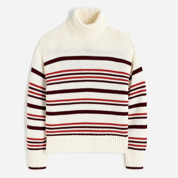 Madewell Ribbed Cotton Turtleneck Sweater in Stripe - Picture 5 of 6